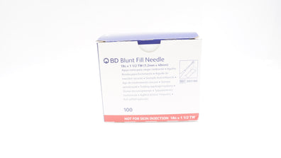 BD 305180 Blunt Fill Ndle 18G x 1 1/2 TW - Box of 100